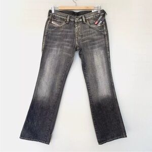 NWT Diesel Zink Bootcut Low Rise Jeans Charcoal Womens 30x30 Made in Italy Y2K